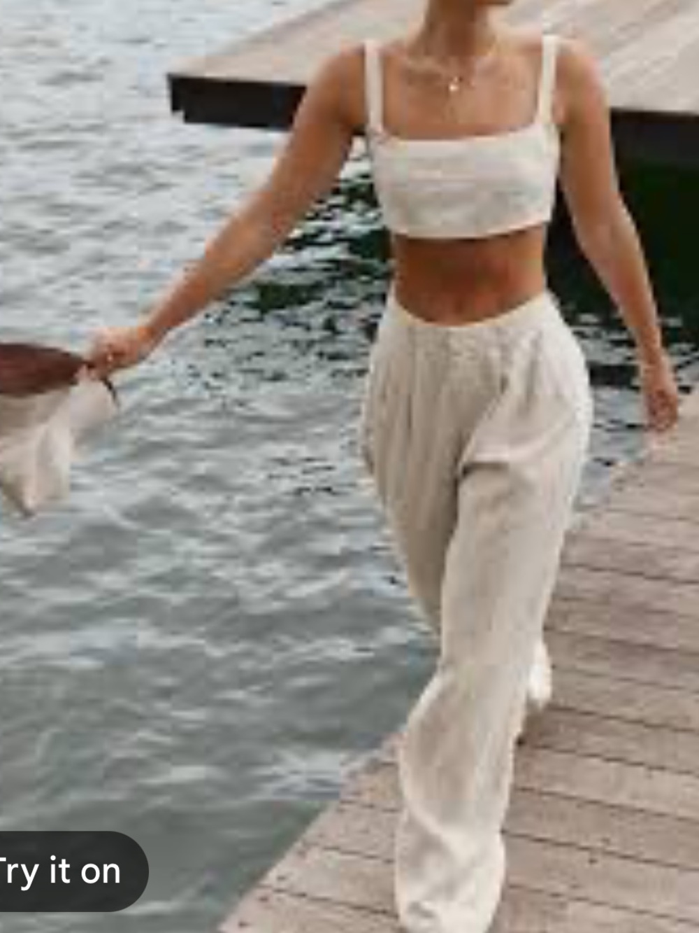 Dissh Norah Tan Natural Linen Pants Fully Lined Pockets Size 2 - Picture 2 of 14